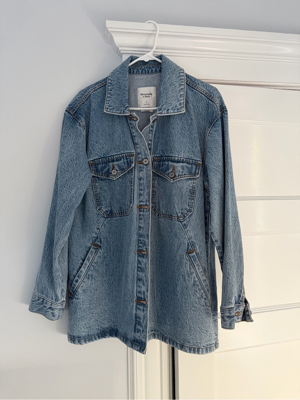 Abercrombie & Fitch Light Wash Denim Jacket